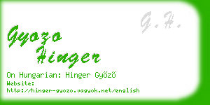 gyozo hinger business card