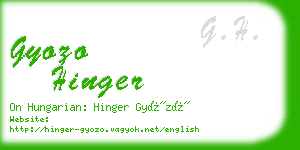 gyozo hinger business card